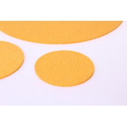 Klangschalenpad aus Merino-Wollfilz 8 cm, gelb