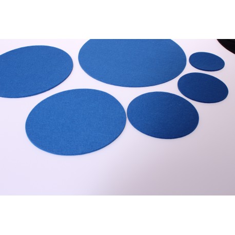 Klangschalenpad aus Merino-Wollfilz 25 cm, blau