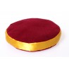 Rotes Kissen mit gelbgoldenem Zierrand 14 cm