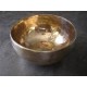 Nepal Klangschale golden glänzend 300 g - 349 g mit Lederklöppel