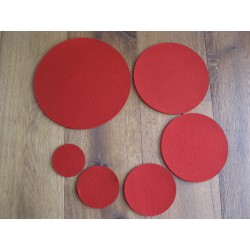 8 cm Klangschalen-Pad Merino-Wollfilz, weinrot, ab € 1,90