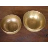 Nepal Klangschale matt 350 g - 399 g mit Lederklöppel