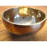 Nepal Klangschale golden glänzend 400 g - 469 g mit Lederklöppel