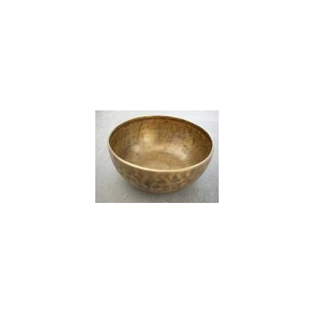 Tibet Klangschale "dunkel" 470 g - 549 g mit Lederklöppel