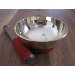 Indische Klangschale mit flachem Rand, neu gegossen ca. 280 gr