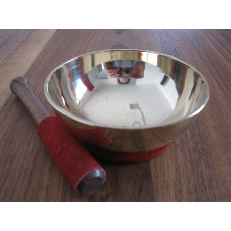 Indische Klangschale mit flachem Rand, neu gegossen ca. 280 gr