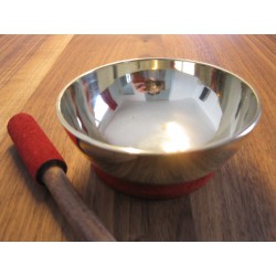 Indische Klangschale mit flachem Rand, neu gegossen ca. 180 gr