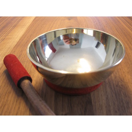 Indische Klangschale mit flachem Rand, neu gegossen ca. 180 gr